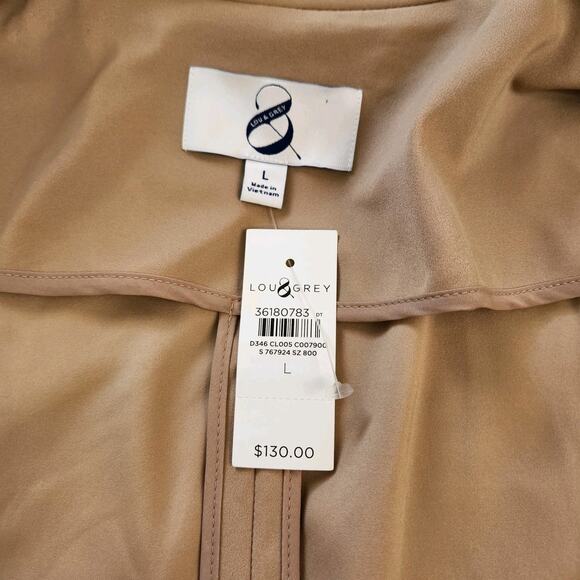 Lou & Grey Notched Lapel Long Sleeve One Button Blazer Camel Size Large - Picture 10 of 10